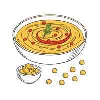 Nutritious Chickpea Red Pepper Puree Delight vector