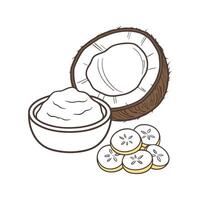 Nutritious Coconut Cream Banana Mash vector
