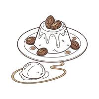 Nutritious Coconut Milk Date Pudding vector