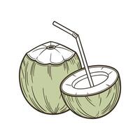 Savory Coconut Water Rejuvenating Delight vector