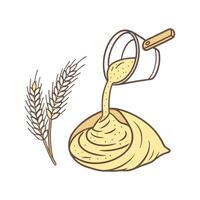 Delicious Cornmeal Mash for Healthy Eating vector