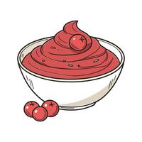 Yummy Cranberry Puree for Healthy Snacking vector