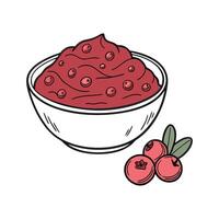 Nutritious Cranberry Puree for Healthy Meals vector