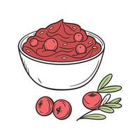 Delicious Cranberry Puree for Nutritious Eating vector