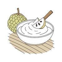 Nutritious Custard Apple Puree for Babies vector