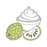 Yummy Custard Apple Puree for Healthy Snacking vector