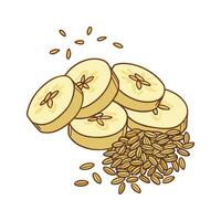 Savory Flaxseed Banana Mash Flavorful Delight vector