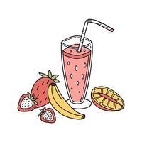 Nutritious Fruit Smoothie Quick Option vector