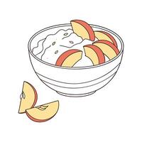 Savory Goat Cheese Peach Puree Healthy Option vector