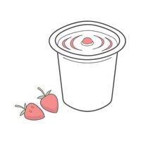 Nutritious Goat Milk Yogurt Healthy Option vector