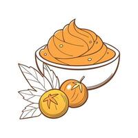 Nutritious Goldenberry Puree Healthy Recipe vector