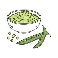 Nutritious Green Bean Puree for Healthy Eating vector