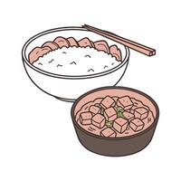 Nutritious Ground Chicken Rice Mash Unique Option vector