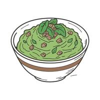 Nutritious Ground Turkey and Spinach Puree vector