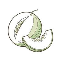 Creamy Honeydew Melon Puree for Nutritional Meals vector