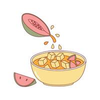 Creamy Guava Mango Puree for Nutritious Meals vector