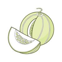 Nutritious Honeydew Melon Puree Healthy Dish vector