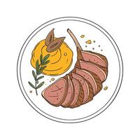Yummy Lamb and Butternut Squash Puree for Healthy Snacking vector