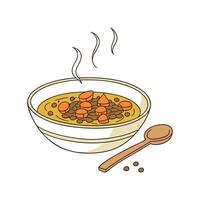 Savory Lentil Carrot Soup Easy Recipe vector