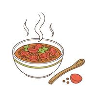 Savory Lentil Tomato Soup Flavorful Option vector