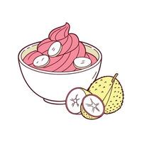 Savory Lychee Banana Puree Easy Recipe vector