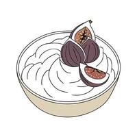 Nutritious Mascarpone Fig Mash Healthy Option vector