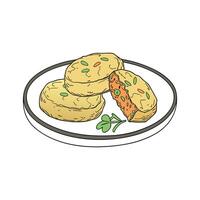 Yummy Mashed Chickpea Carrot Patties for Healthy Snacking vector