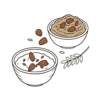 Delicious Mashed Dates Oats Flavorful Delight vector