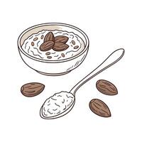 Savory Mashed Dates Oats Delight vector