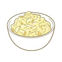 Nutritious Mashed Mac and Cheese Healthy Delight vector
