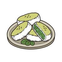 Nutritious Mashed Rice Spinach Cakes for Healthy Meals vector