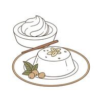 Creamy Mashed Tofu with Yogurt for Nutritional Meals vector