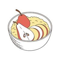 Nutritious Millet Pear Mash Healthy Option vector