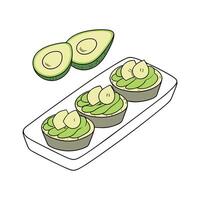 Nutritious Mini Avocado Banana Mash Bites for Healthy Snacks vector