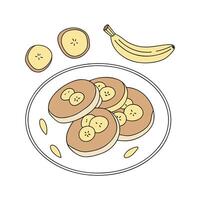 Nutritious Mini Mashed Banana Pancakes for Healthy Treats vector