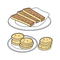 Yummy Mini Lentil Pancakes with Whole Grain Toast for Healthy Snacking vector