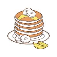 Yummy Mini Mashed Banana Pancakes for Healthy Snacking vector