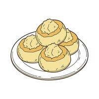 Nutritious Mini Mashed Potatoes for Healthy Meals. vector