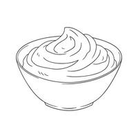 Nutritious Mozzarella Cheese Puree Healthy Option vector