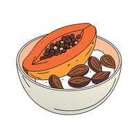 Nutritious Papaya Date Mash Healthy Option vector