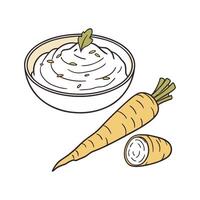 Nutritious Parsnip Mash Healthy Option vector