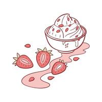 Nutritious Pineberry Puree Healthy Option vector