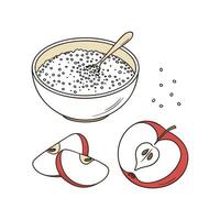 Nutritious Quinoa Apple Puree Healthy Option vector
