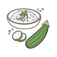 Nutritious Quinoa Zucchini Mash Healthy Option vector