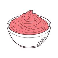 Nutritious Radish Puree Healthy Option vector