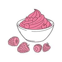 Delicious Raspberry Mash Flavorful Delight vector