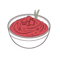 Nutritious Red Cabbage Puree for Healthy Treats vector