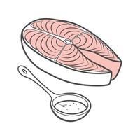 Nutritious Salmon Puree Healthy Option vector