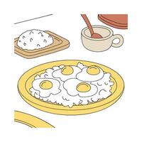 Nutritious Scrambled Eggs for Healthy Eating vector