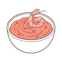 Nutritious Shrimp Puree Healthy Option vector
